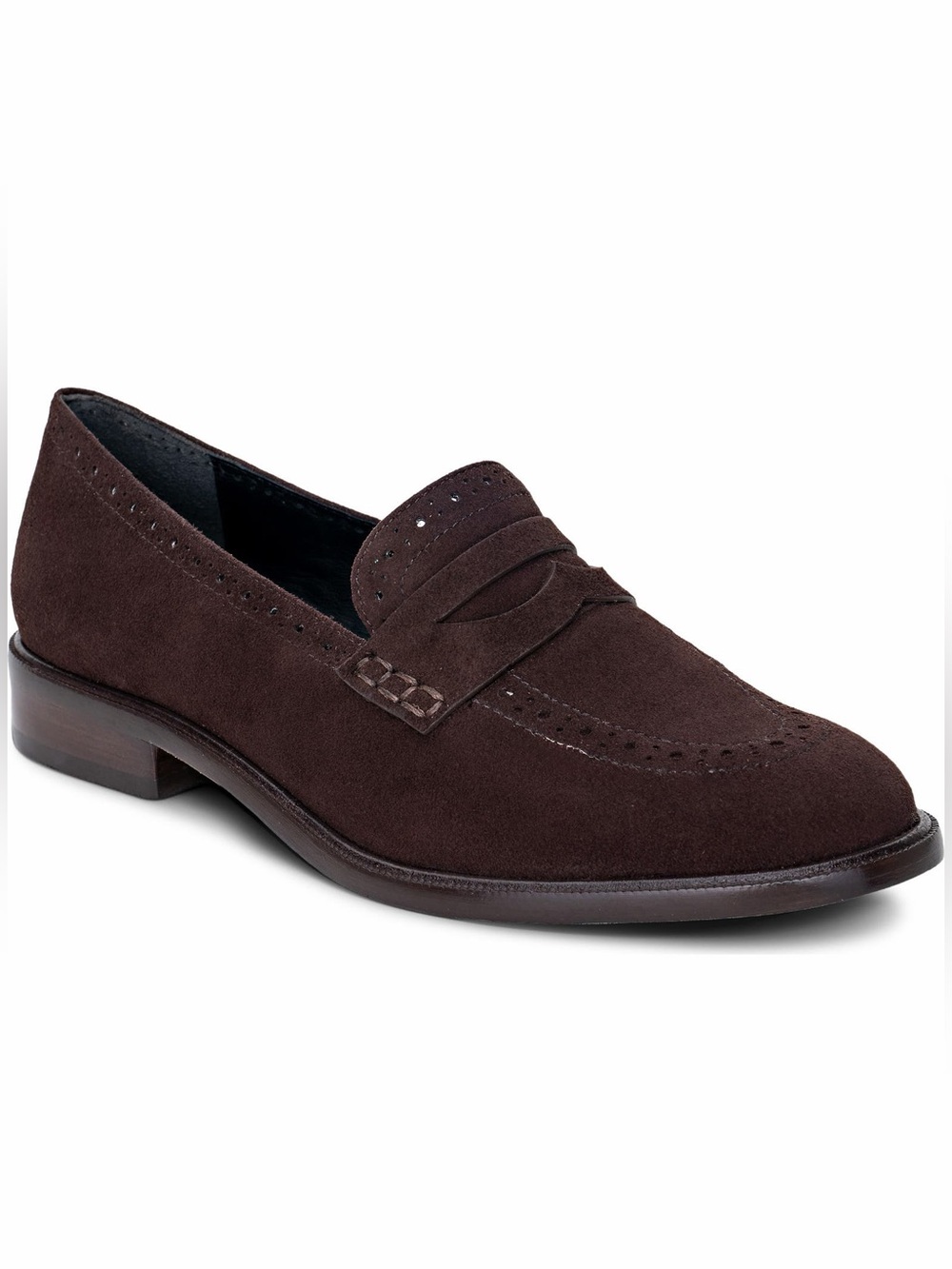 Avriel Penny Loafer Brown Suede Penny Loafers L'AGENCE NEW IN BOX